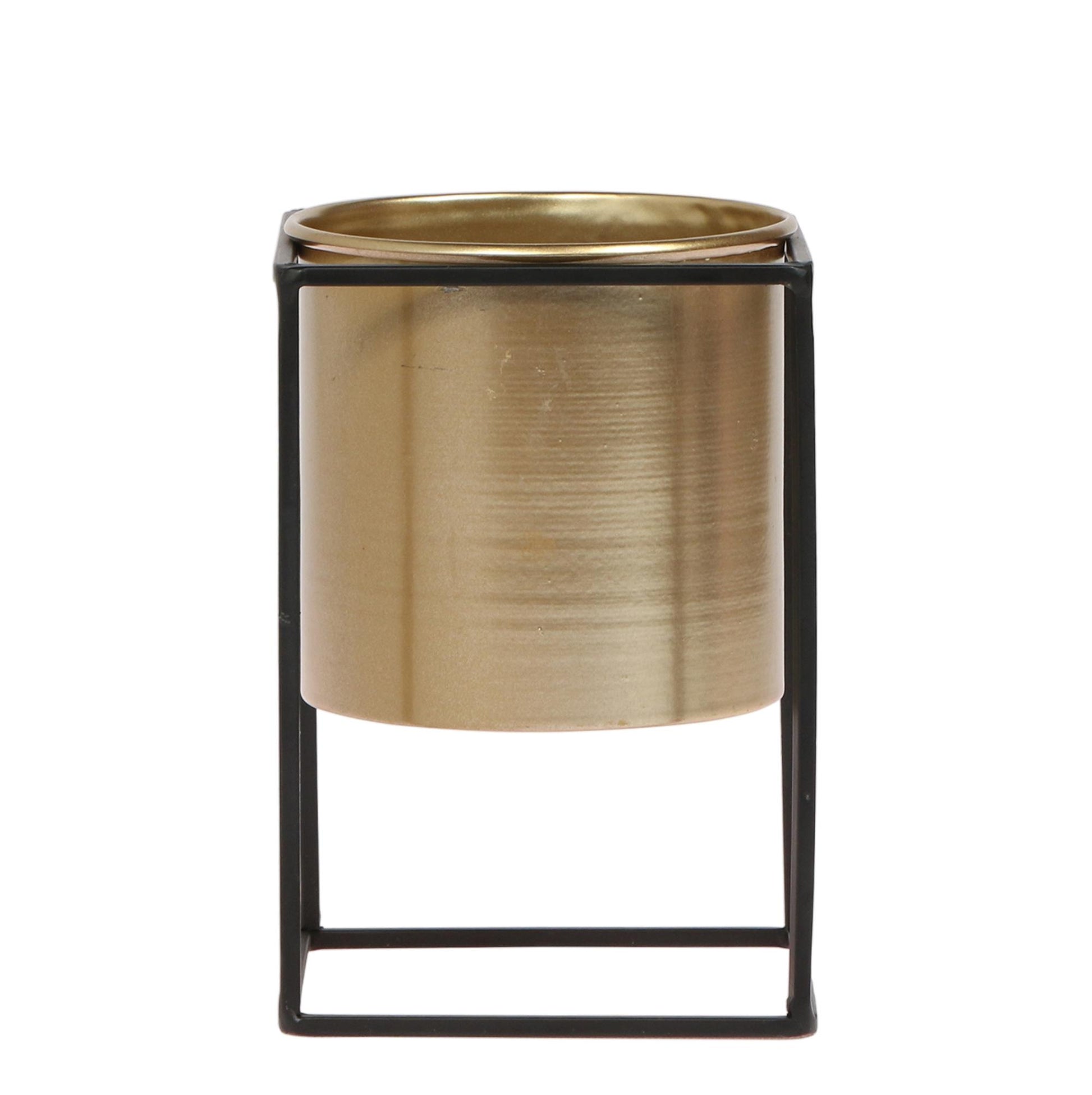 Kolibri Home | Schwimmender Blumentopf - Goldener Zink Deko-Topf Ø9Cm