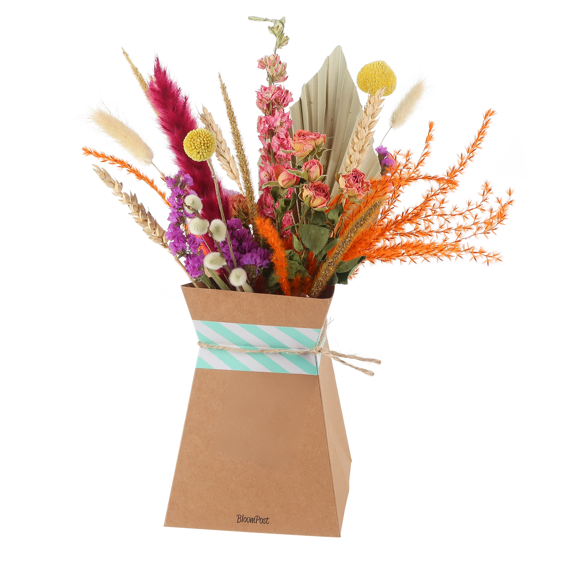Getrocknete Blumen + Faltbare Vase