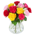 Colorful Roses - Briefkastenstrauß Bunt