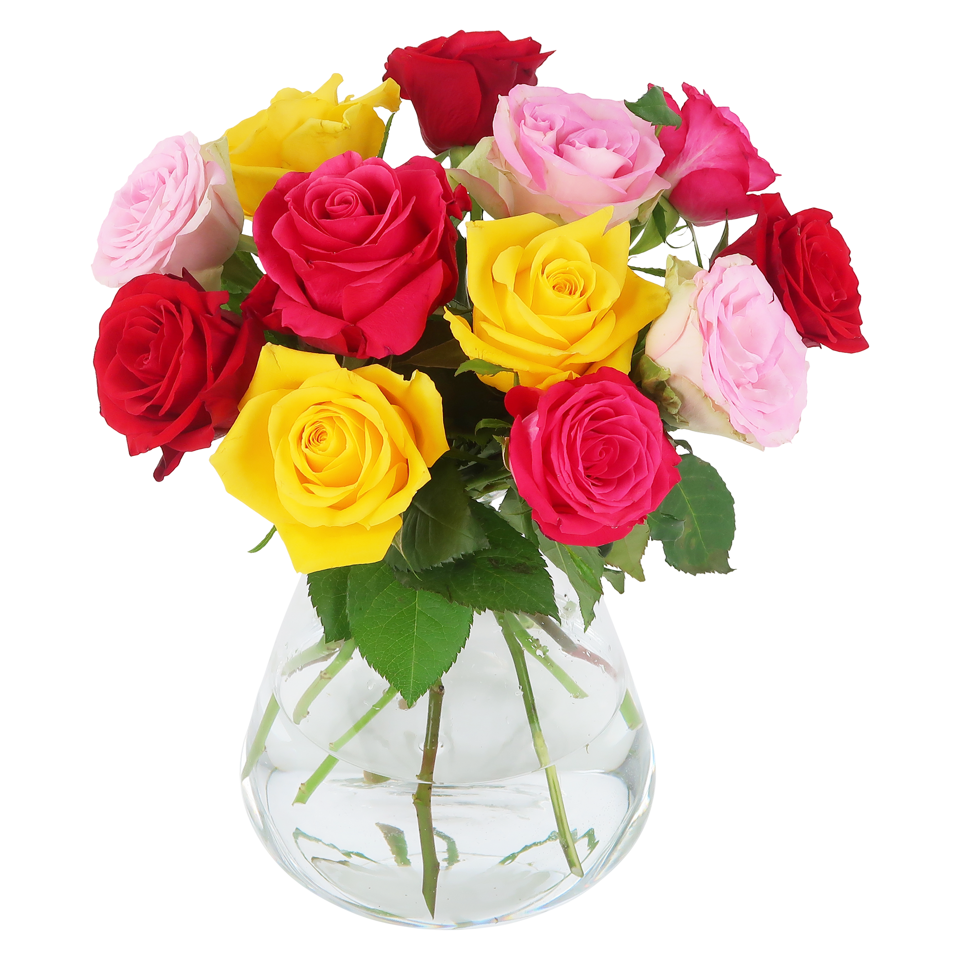 Colorful Roses - Briefkastenstrauß Bunt